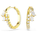 Swarovski Mesmera Hoop Earrings Mixed Cuts White 18K Gold Finish