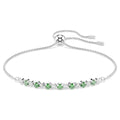 Swarovski Matrix Bracelet Round Cut Green Rhodium Plated