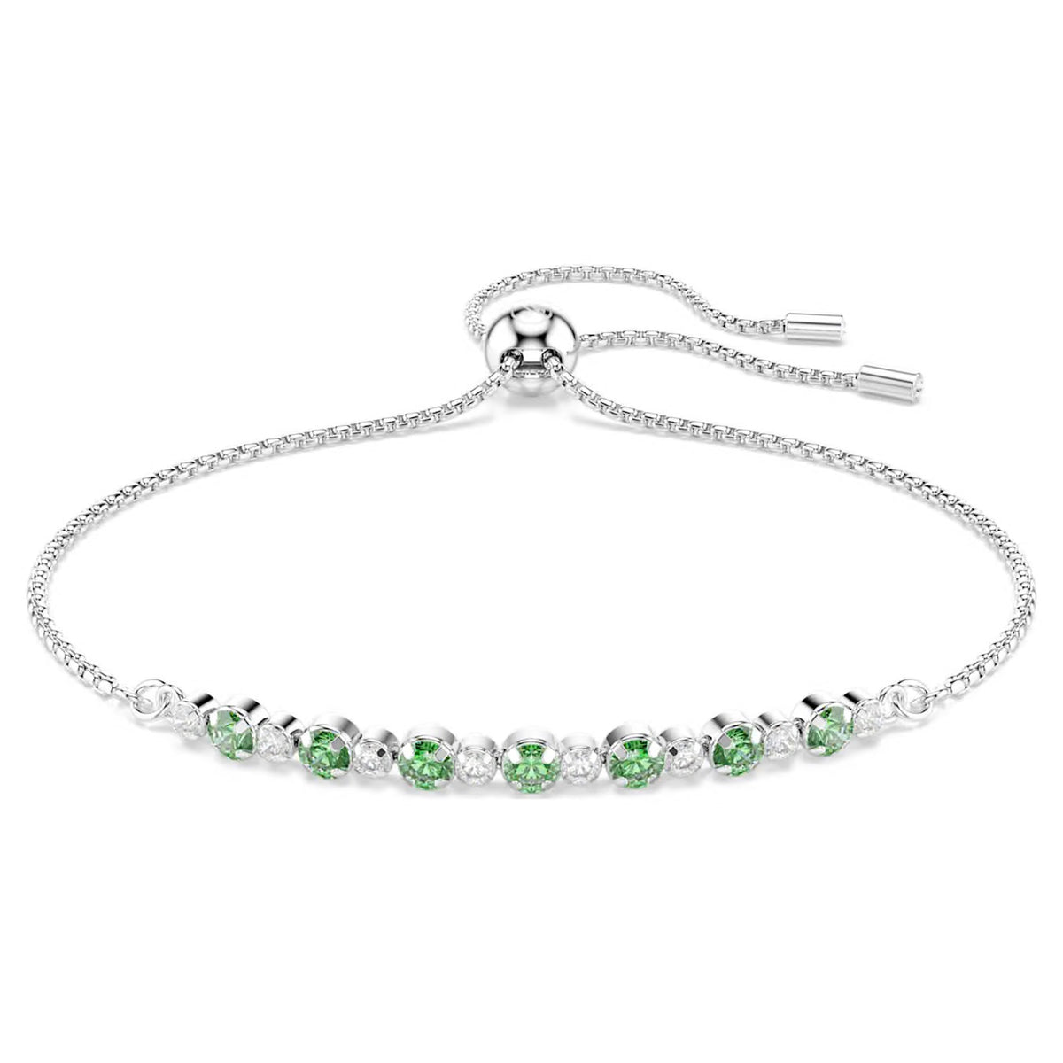 Swarovski Matrix Bracelet Round Cut Green Rhodium Plated