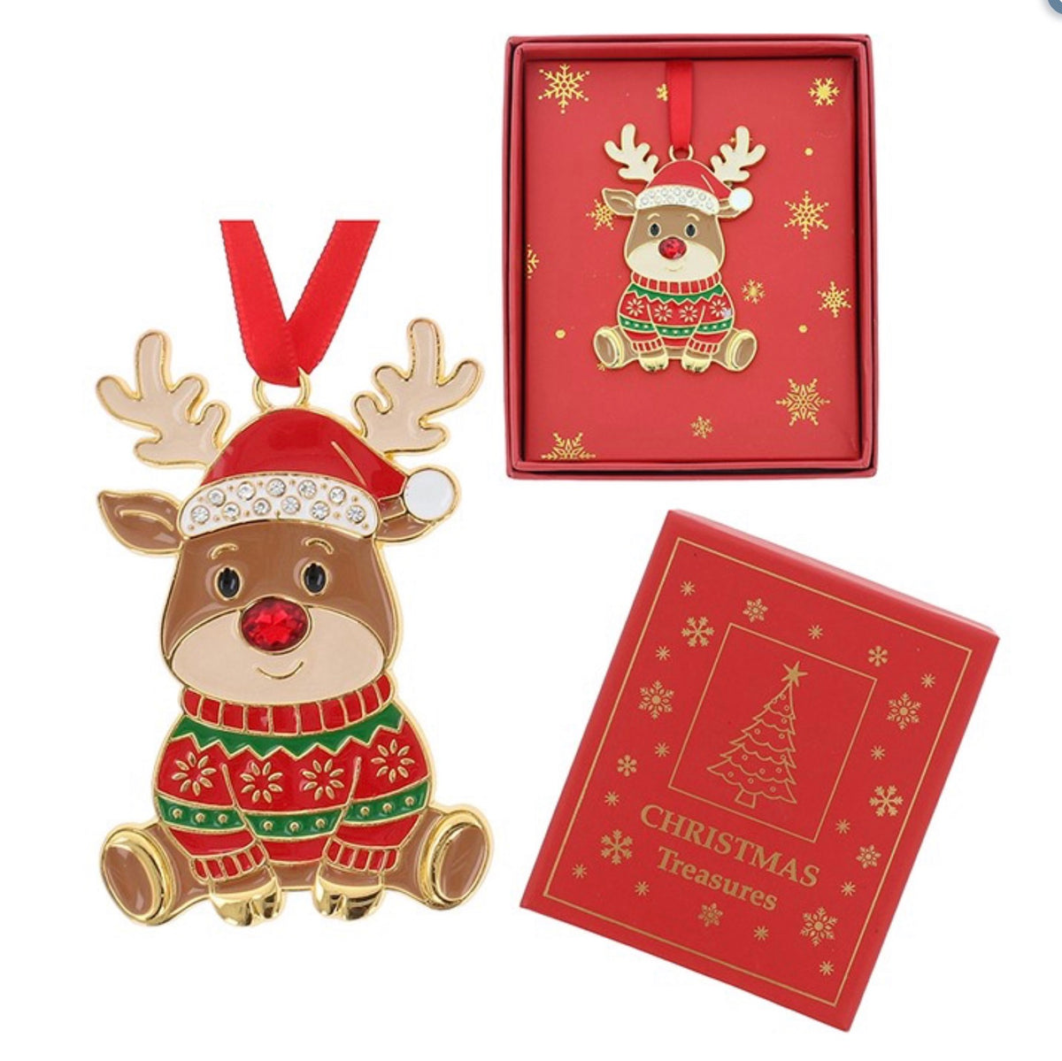 Christmas Treasures Cute Highland Coo Hanging Ornament