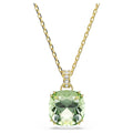 Swarovski Millenia Pendent Cushion Cut Green 18K Gold Finish