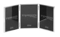 Impressions Silver Plated Triple Folding Photo Frame 5"X7" Thin Edge