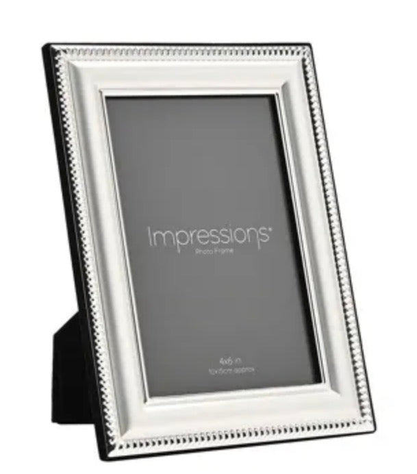 Impressions Silver Plated Patterned Edge Frame 4"x6"