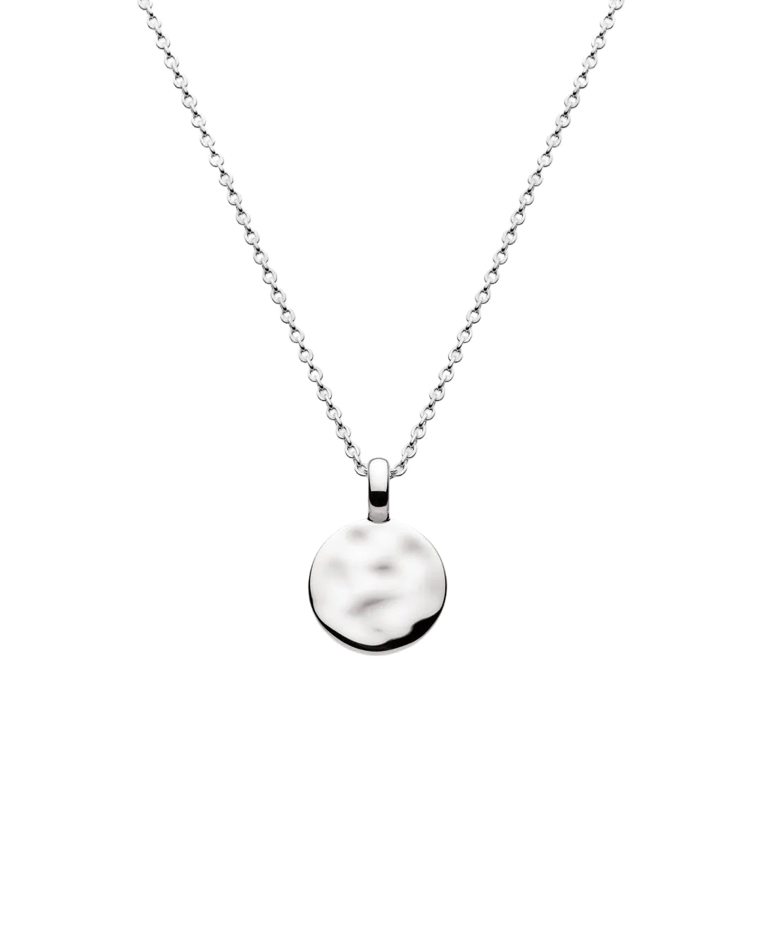 Kit Heath Silver Mirage Reflect Round Disc Mini Necklace