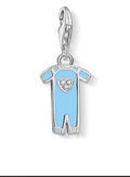 Thomas Sabo Sterling Silver Baby Boy Blue Enamel Sleep Suit Charm