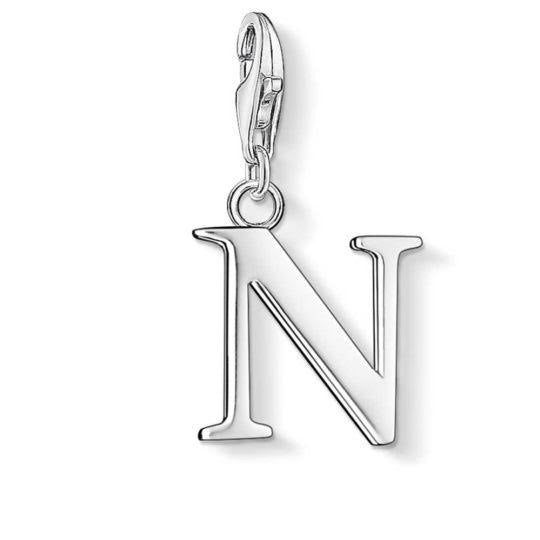 Thomas Sabo Sterling Silver Alphabet Letter N Charm