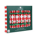 Talking Tables Holly Red & White Harlequin Mini Christmas Crackers 6 Pack