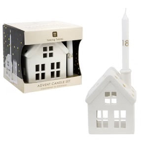 Talking Tables House & Advent Candle Kit Christmas Decor Ceramic