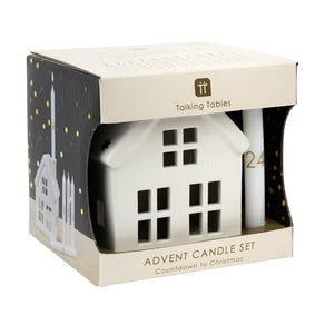 Talking Tables House & Advent Candle Kit Christmas Decor Ceramic