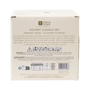 Talking Tables House & Advent Candle Kit Christmas Decor Ceramic