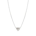 Nomination Leaf Of Life Small Heart Necklace In Sterling Silver & Cubic Zirconia 243106/010