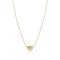 Nomination Leaves of Life Small Heart Necklace Yellow Gold/Sterling Silver & Cubic Zirconia 243106/012