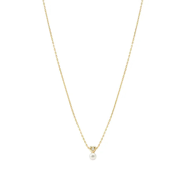 Nomination Pearls Loop Gold Heart Necklace