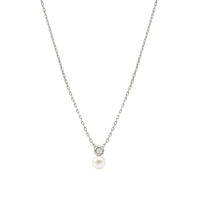 Nomination Pearls & Loop Silver Round Necklace