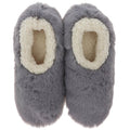 snoozies Snowball Faux Fur Slippers  Grey Small