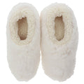 snoozies Snowball Faux Fur Slippers White Large