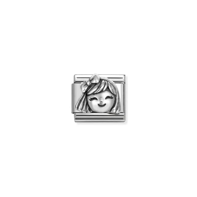 Nomination Composable Oxidized Silver Girl Link