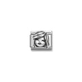 Nomination Composable Classic Oxidized Silver Mum Link