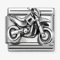Nomination Composable Classic Oxidized Silver Motorcycle Link