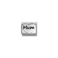 Nomination Composable Classic Oxidized Silver Mum Heart Link