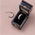 Attic Creations Crystal Hoop Stud / Silver
