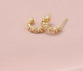 Attic Creations Crystal Hoop Stud /Gold