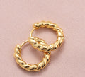 Attic Creations Gold Twisted Hoops