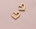 Attic Creations Gold Heart Hoop Earrings