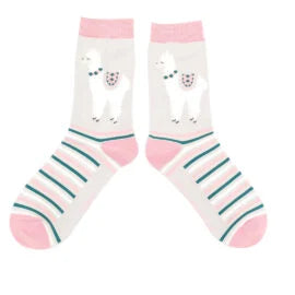 Miss Sparrow Llarma Stripes Silver Socks