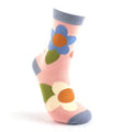 Miss Sparrow Large Flower Socks Dusty Pink