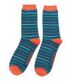 Men’s Teal thin Striped Socks