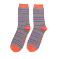 Men’s Grey Thin Striped Socks