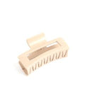 Cream Rectangle Hair Claw Clip