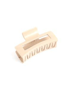 Cream Rectangle Hair Claw Clip
