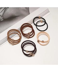 Heart Elastic Hair Ties Pack Of 15