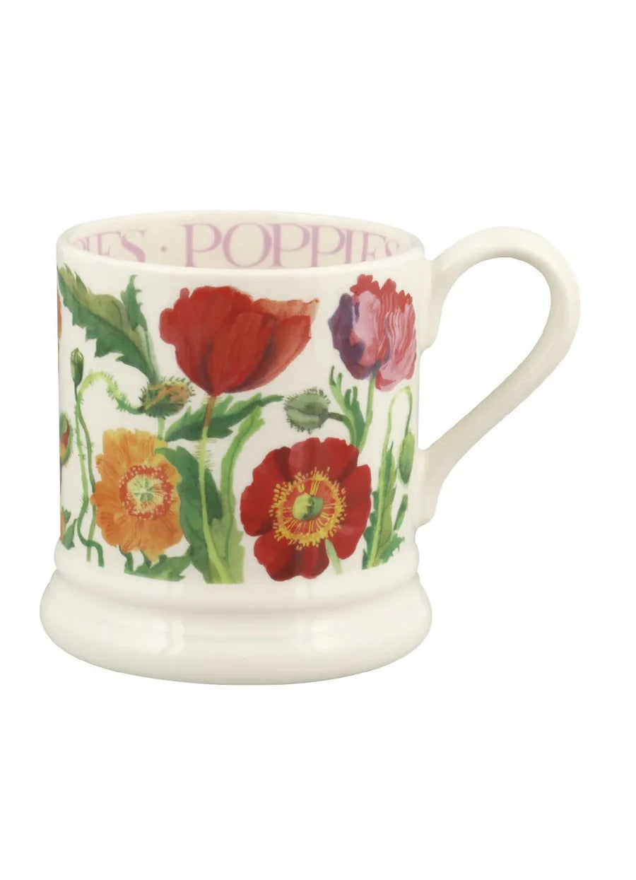 Emma Bridgewater Mug Flowers Poppy 1/2 Pint