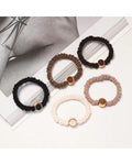 Mini Scrunchie Hair Ties Pack of 5 Naturals