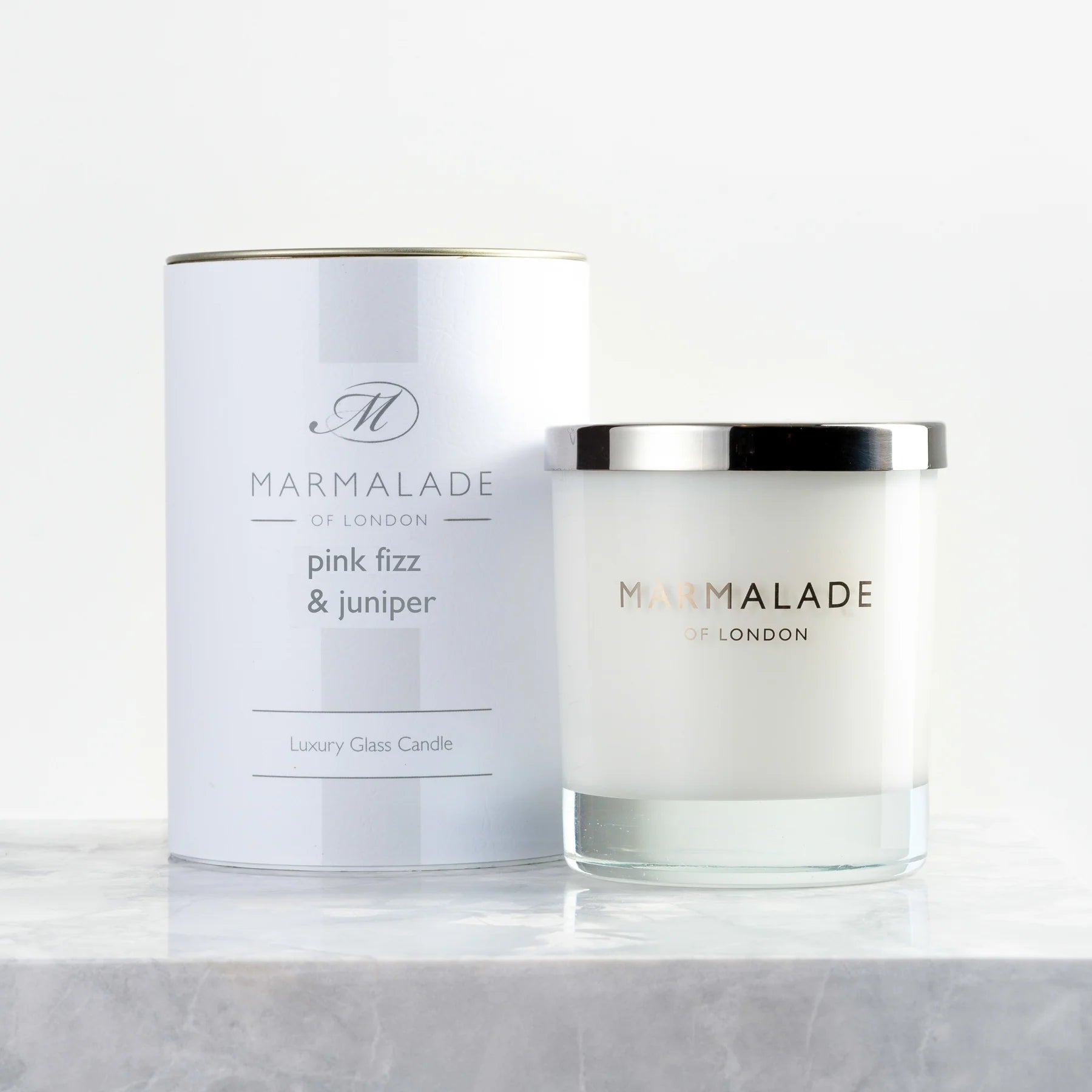 Marmalade Pink Fizz And Juniper Luxury Glass Candle 230g
