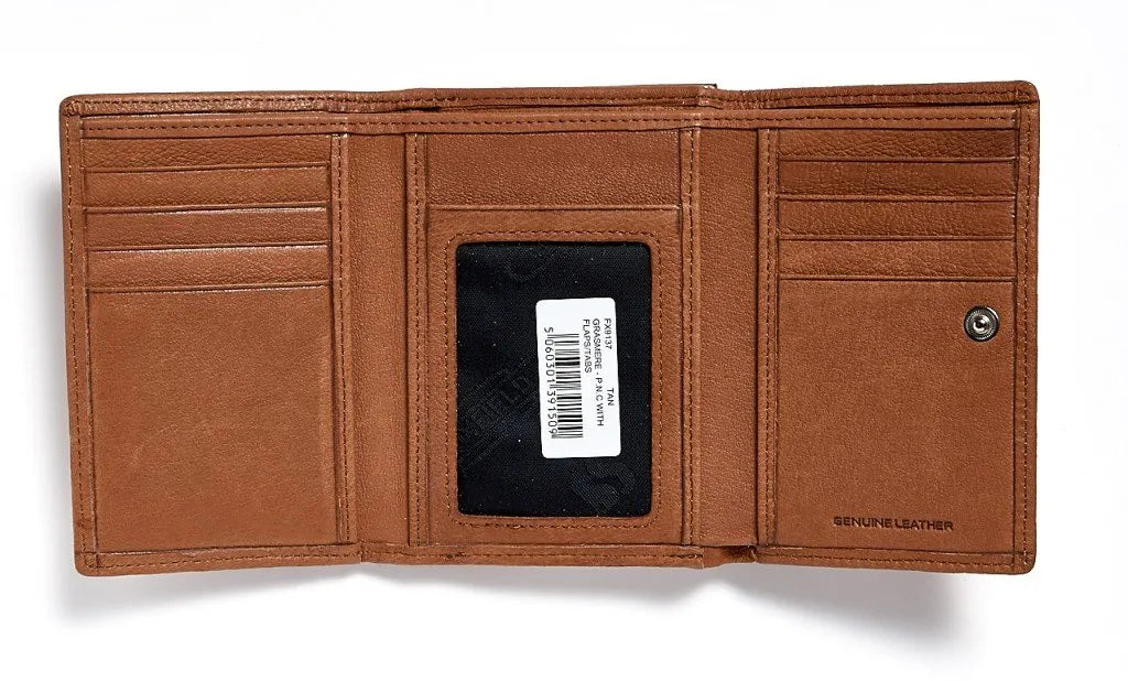 Foxfield Grasmere Clasp Purse Tan