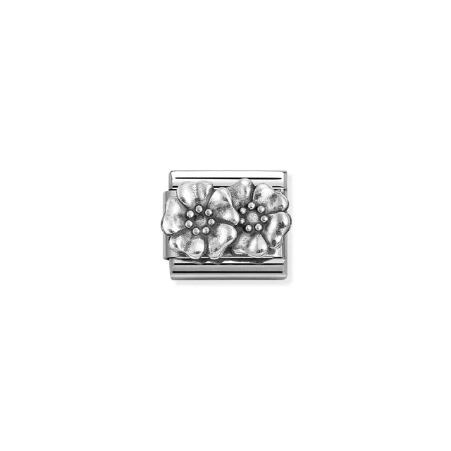 Composable Classic OXIDIZED SYMBOLS in st. steel and 925 sterling silver Flowers