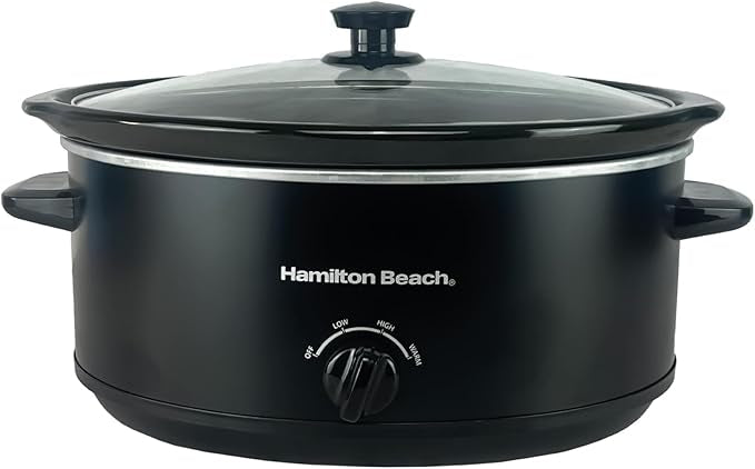 Hamilton Beach Slow Cooker Black 6.5 Litre