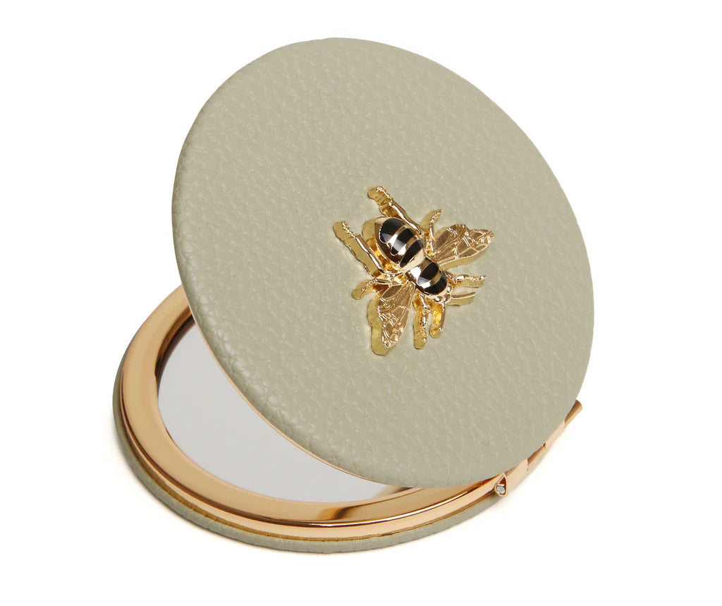Alice Wheeler Pistachio Round Mirror Compact