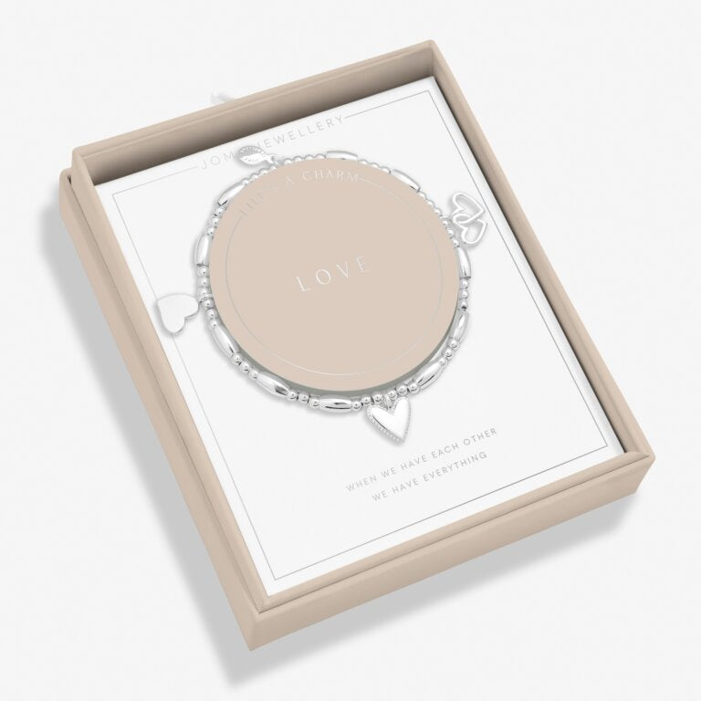 Joma Jewellery Life's A Charm Love Silver Plated Bracelet
