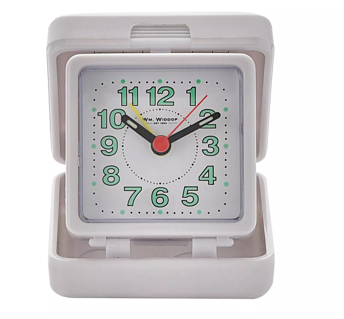 Home time Quartz Folding Travel Alarm White