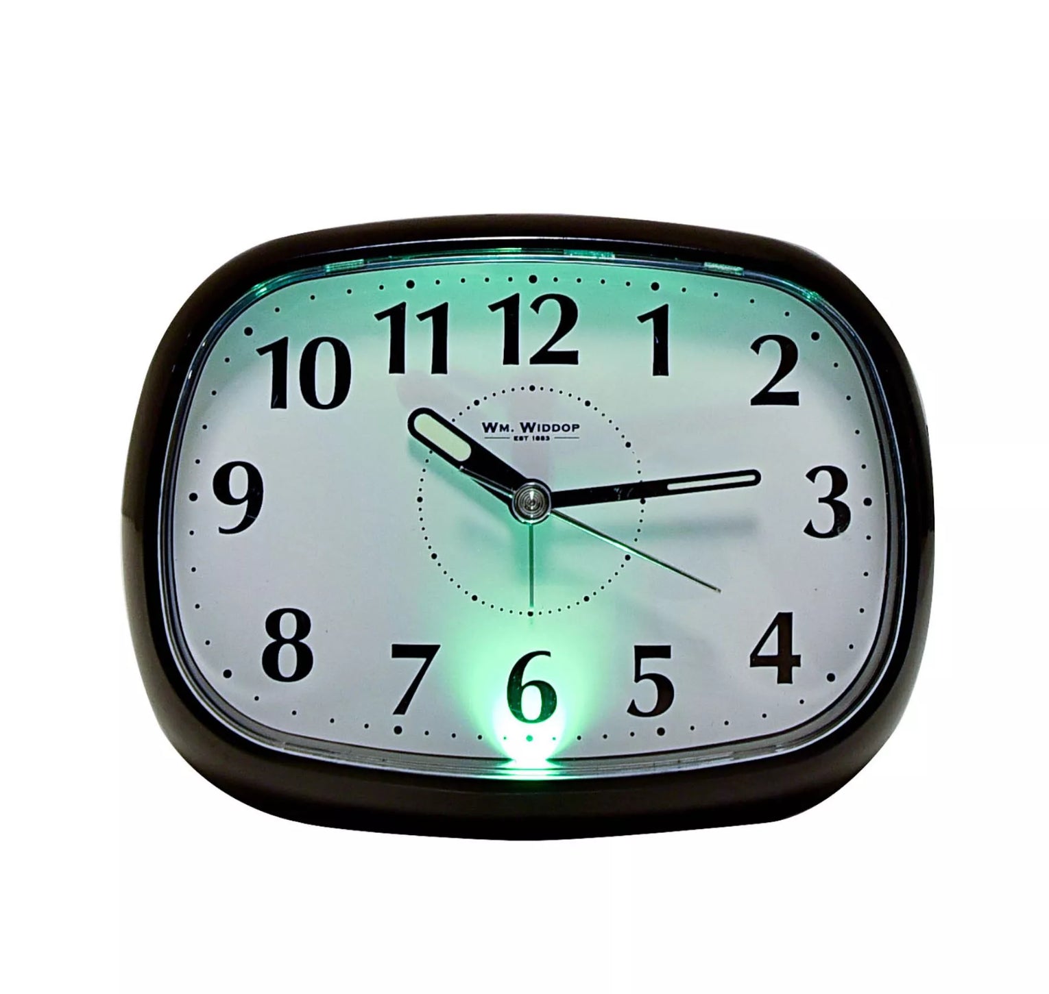 Hometime Oval Black Alarm Clock