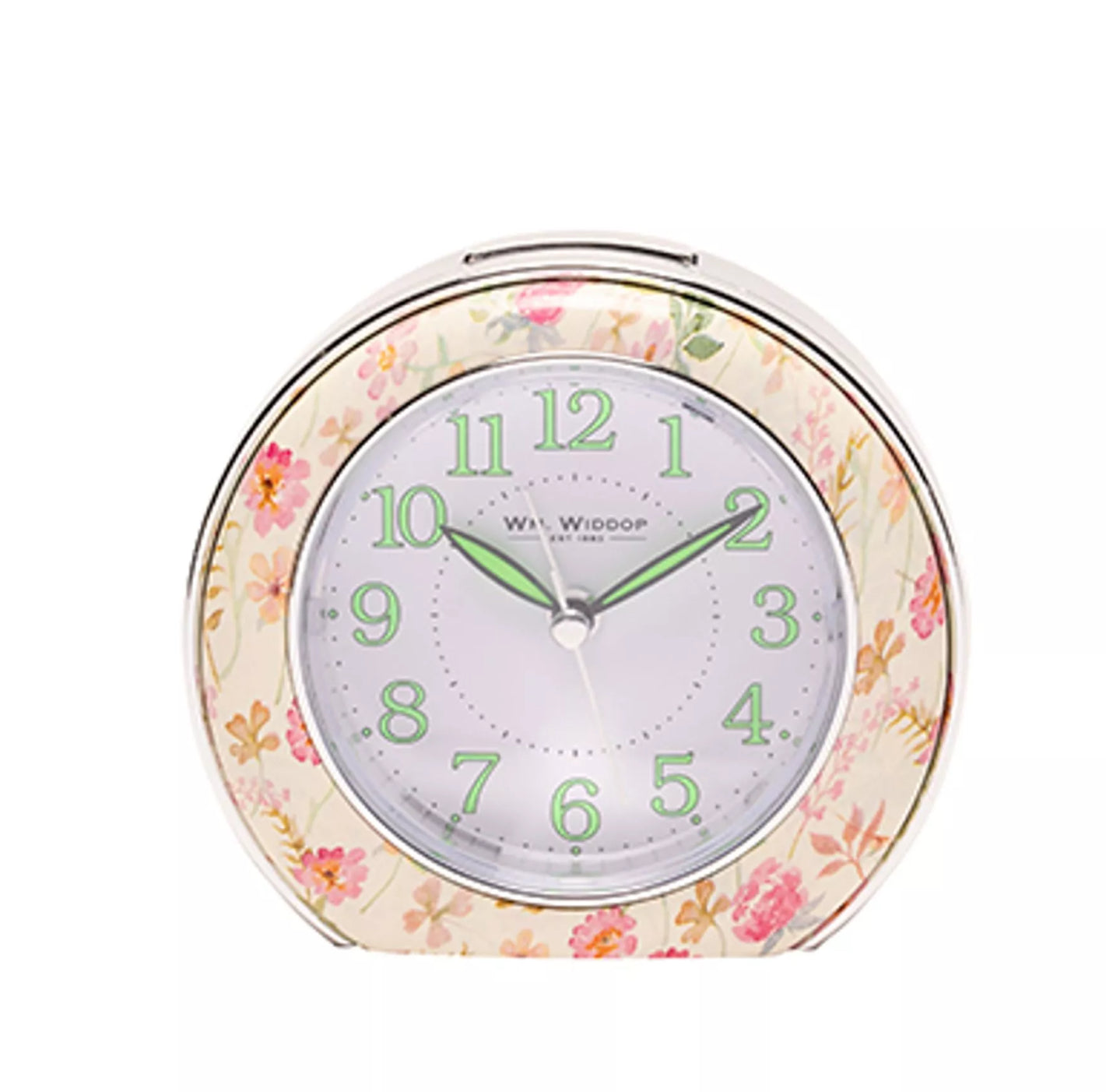 Quartz Alarm Clock Yellow Floral Design