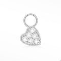 Permanent Jewellery Sterling Silver Heart with Moissanite