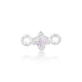 Permanent Jewellery Sterling Silver CZ  Connector Clear
