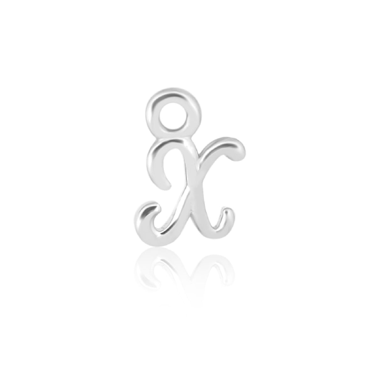 Permanent Jewellery Sterling Silver Initial Charm X