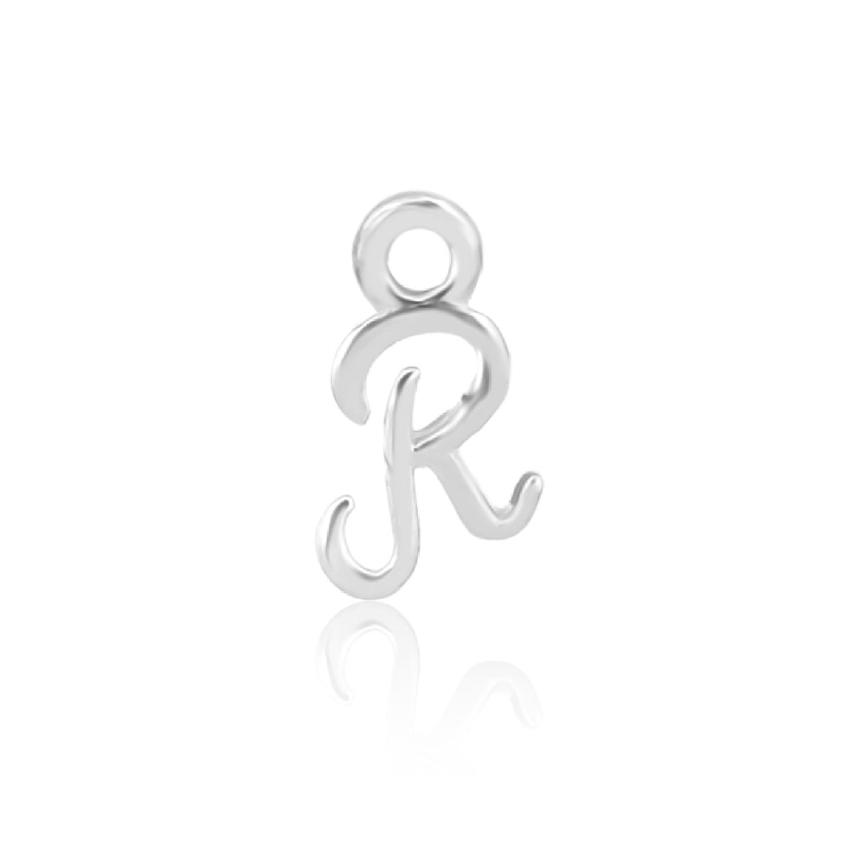 Permanent Jewellery Sterling Silver Initial Charm R